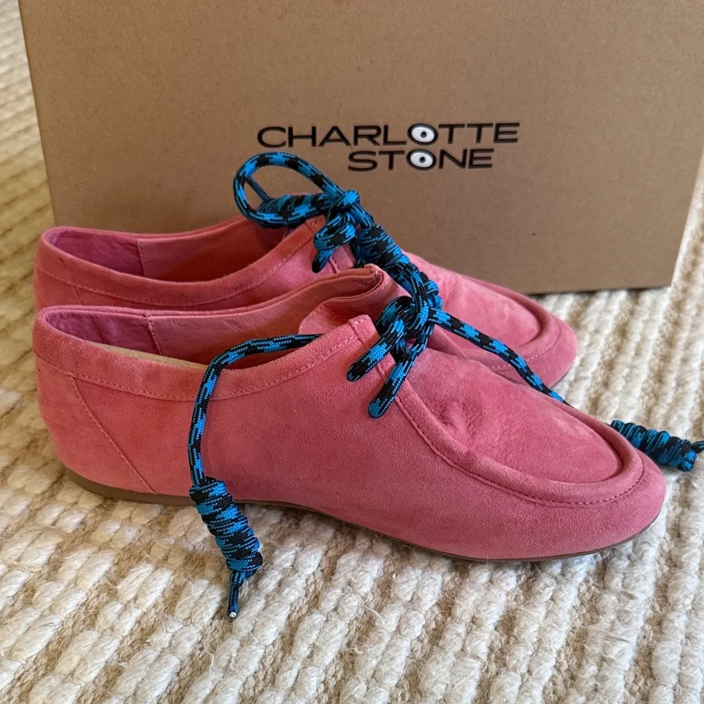 Pink Suede Charlotte Stone Loafers BRAND NEW 🩷💙 - Picture 4 of 7